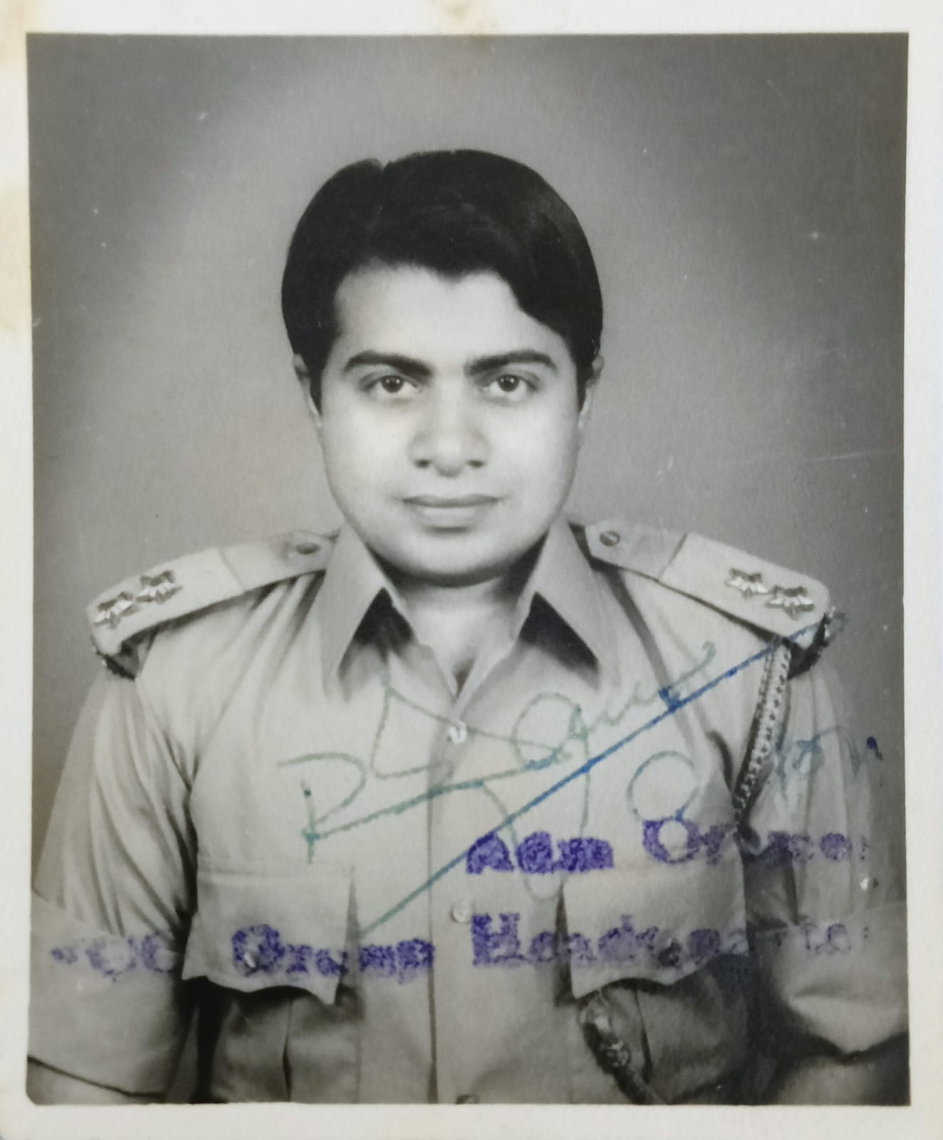 Dr. Keshaw Kumar in NCC uniform serving as an officer in the rank of Major